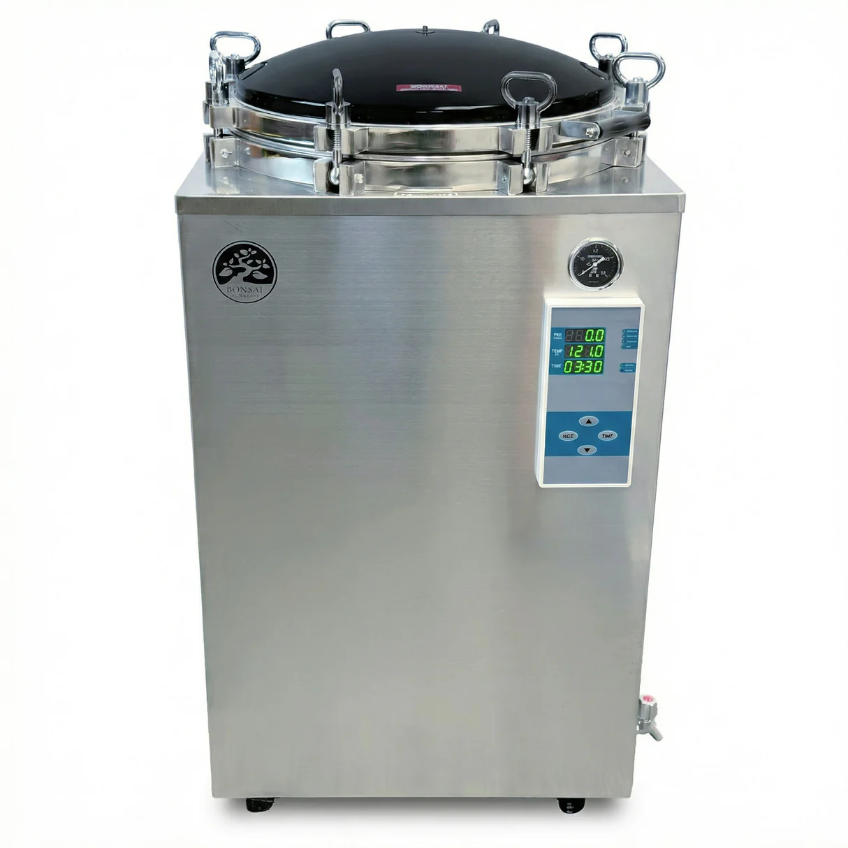 Bonsai_150L_Vertical_autoclave_Sterilizer_white_background_web.webp 150L Commercial Pressure Sterilizer - Digital Electric Mushroom Autoclave - Image 1