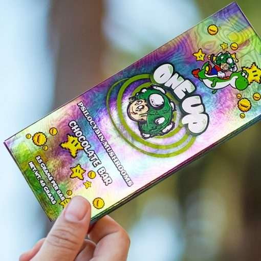 One-Up-Mushrooms-Social-3-510x510-1.jpg One Up – Psilocybin Mushroom Chocolate Bar 3.5g - Image 1